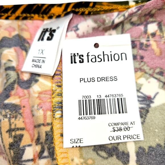 NWT It's Fashion 1X Women's Pantsuit Jumpsuit Sleeveless Plus 14W 16W New Tags - Picture 5 of 7